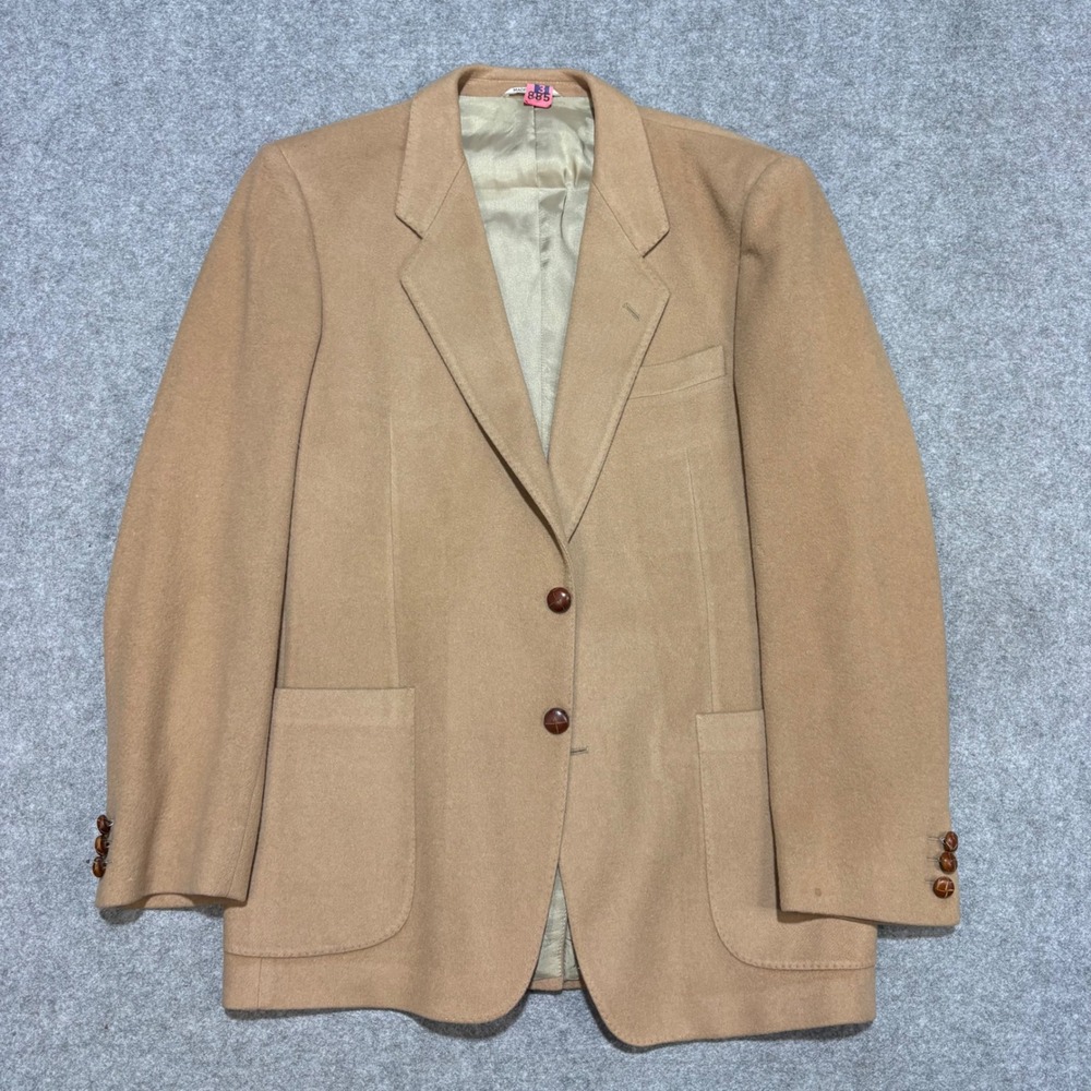 Vittorio Rex Mens Camel Hair Blazer Sport Coat Made in Italy Tan Brown 42R